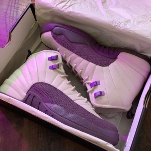 Air Jordan 12 Retro GS Desert Sand and Purple Size 6.5Y / 8WOMENS